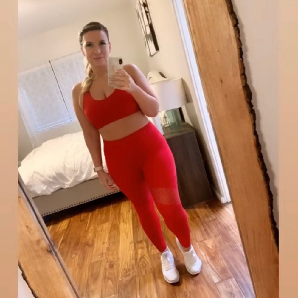 Fabletics high waist Red Leggins